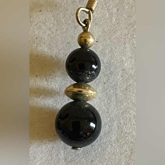 Amity Place Onyx and 14K Gold Filled Earrings - Picture 2 of 3